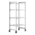 Cambro Camshelving Premium Heavy Duty 4-Shelf Vented Mobile Shelving Unit – Speckled Gray