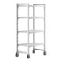 Cambro Camshelving Premium Heavy Duty 4-Shelf Vented Mobile Shelving Unit – Speckled Gray