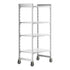 Cambro Camshelving Premium Heavy Duty 4-Shelf Solid Mobile Shelving Unit – Speckled Gray