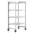 Cambro Camshelving Premium Heavy Duty 4-Shelf Vented Mobile Shelving Unit – Speckled Gray