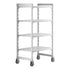 Cambro Camshelving Premium Heavy Duty 4-Shelf Vented Mobile Shelving Unit – Speckled Gray