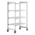 Cambro Camshelving Premium Heavy Duty 4-Shelf Vented Mobile Shelving Unit – Speckled Gray