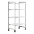 Cambro Camshelving Premium Heavy Duty 4-Shelf Solid Mobile Shelving Unit – Speckled Gray