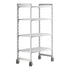 Cambro Camshelving Premium Heavy Duty 4-Shelf Vented Mobile Shelving Unit – Speckled Gray