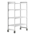 Cambro Camshelving Premium Heavy Duty 4-Shelf Vented Mobile Shelving Unit – Speckled Gray