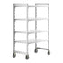 Cambro Camshelving Premium Heavy Duty 4-Shelf Solid Mobile Shelving Unit – Speckled Gray