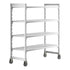 Cambro Camshelving Premium Heavy Duty 4-Shelf Vented Mobile Shelving Unit – Speckled Gray