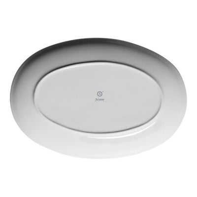 Ariane Twister Red 12 3/5" Oval Coupe Porcelain Plate ( Case Of 6 )