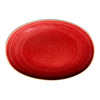 Ariane Twister Red 10 1/4" Red Oval Coupe Porcelain Plate ( Case Of 12 )