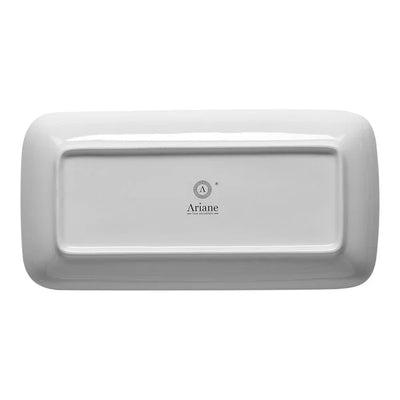 Ariane Twister Mokka Rectangular Coupe Porcelain Plate ( Case Of 6 )