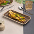 Ariane Twister Mokka Rectangular Coupe Porcelain Plate ( Case Of 6 )