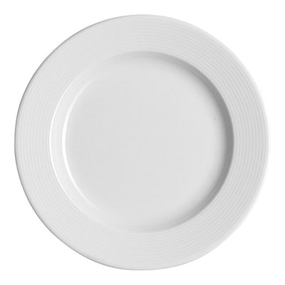Ariane Orba Round Embossed Wide Rim Flat Porcelain Plate ( Case Of 12 )