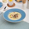 Ariane Twister Blue 10 1/4" Round Wide Rim Porcelain Deep Plate ( Case Of 6 )
