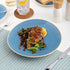 Ariane Twister Blue 11 4/5" Oval Coupe Porcelain Steak Plate ( Case Of 6 )