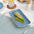 Ariane Twister Blue Rectangular Coupe Porcelain Plate ( Case Of 6 )