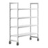 Cambro Camshelving Premium Heavy Duty 4-Shelf Solid Mobile Shelving Unit – Speckled Gray