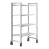 Cambro Camshelving Premium Heavy Duty 4-Shelf Vented Mobile Shelving Unit – Speckled Gray
