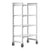 Cambro Camshelving Premium Heavy Duty 4-Shelf Solid Mobile Shelving Unit – Speckled Gray