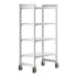 Cambro Camshelving Premium Heavy Duty 4-Shelf Solid Mobile Shelving Unit – Speckled Gray