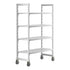 Cambro Camshelving Premium Heavy Duty 4-Shelf Vented Mobile Shelving Unit – Speckled Gray