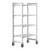 Cambro Camshelving Premium Heavy Duty 4-Shelf Vented Mobile Shelving Unit – Speckled Gray
