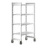 Cambro Camshelving Premium Heavy Duty 4-Shelf Vented Mobile Shelving Unit – Speckled Gray