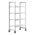 Cambro Camshelving Premium Heavy Duty 4-Shelf Solid Mobile Shelving Unit – Speckled Gray