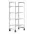 Cambro Camshelving Premium Heavy Duty 4-Shelf Solid Mobile Shelving Unit – Speckled Gray