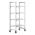 Cambro Camshelving Premium Heavy Duty 4-Shelf Vented Mobile Shelving Unit – Speckled Gray