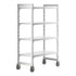 Cambro Camshelving Premium Heavy Duty 4-Shelf Solid Mobile Shelving Unit – Speckled Gray