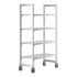 Cambro Camshelving Premium Heavy Duty 4-Shelf Vented Mobile Shelving Unit – Speckled Gray