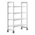 Cambro Camshelving Premium Heavy Duty 4-Shelf Solid Mobile Shelving Unit – Speckled Gray