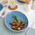 Ariane Twister Blue 10 1/4" Blue Oval Coupe Porcelain Plate ( Case Of 12 )