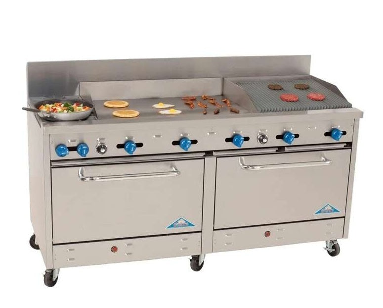 Comstock-Castle, 2F330-36-2RB, Range, 72", 2 Burners, 36" Griddle, 24" Charbroiler