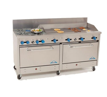 Comstock-Castle, 2F330-60, Range, 72", 2 Burners, 60" Griddle