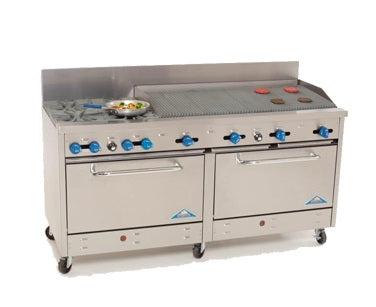 Comstock-Castle, 2F330-6RB, Range, 72" Restaurant, Gas
