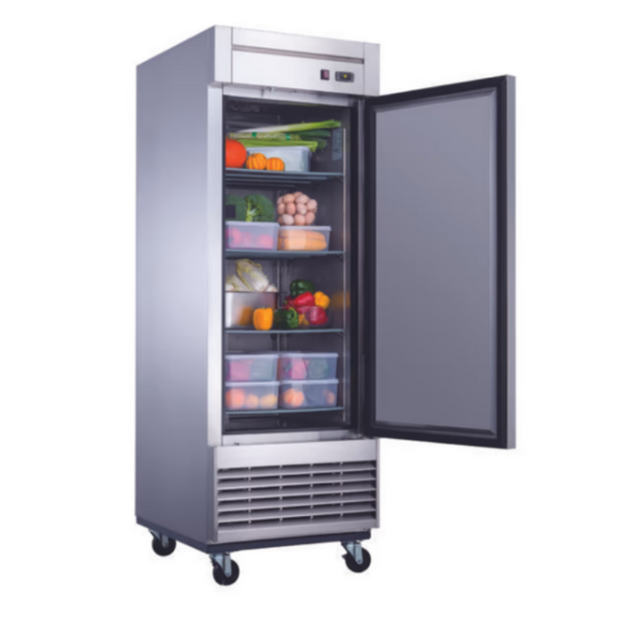 Dukers Reach-Ins Refrigerator D28R Single Door Commercial Refrigerator in Stainless Steel
