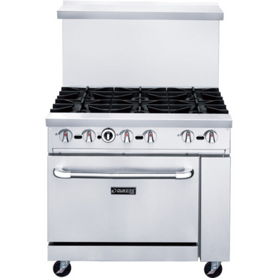 Dukers Range Ovens DCR36-6B 36″ Gas Range with Six (6) Open Burners