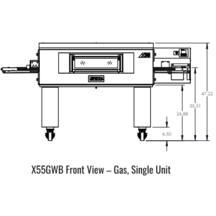 Middleby Marshall X55GWB X-Series Wide Body Gas Conveyor Oven - Single/Double/Triple Stack options Available