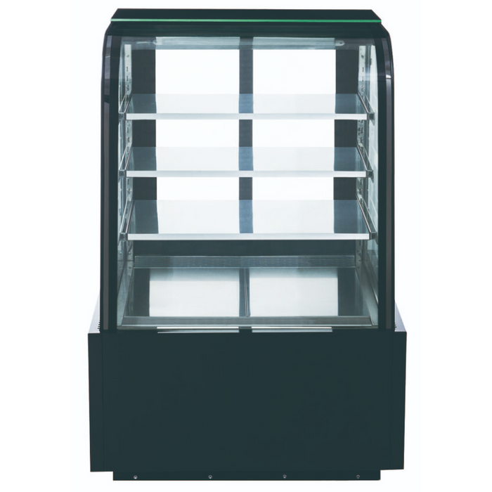 Dukers Cake Showcase Refrigerators DDM36R-CB Curved Glass 36″ Cake Showcase