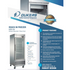 Dukers Reach-Ins Refrigerator D28F-GS1 Bottom Mount Glass Single Door Commercial Reach-in Freezer