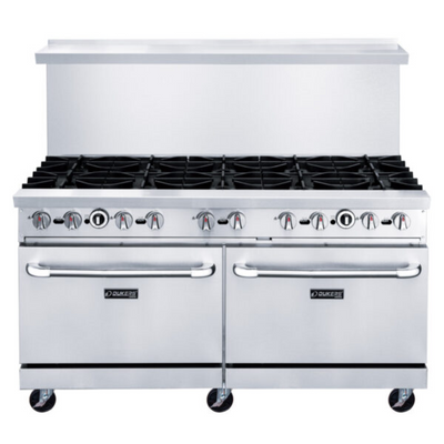 Dukers Range Ovens DCR60-10B 60″ Gas Range with Ten (10) Open Burners