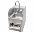 GSW Splash Guard Hand Sink with No Lead Faucet, Towel and Soap Dispenser