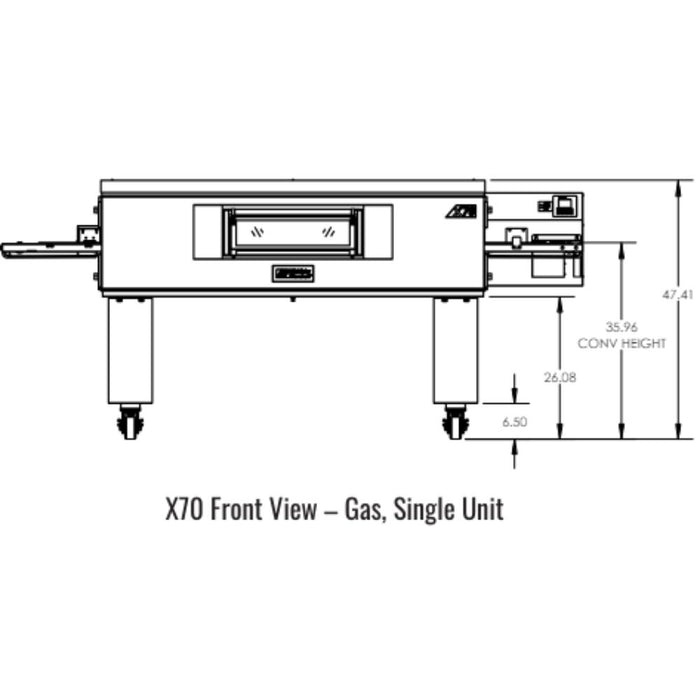 Middleby Marshall X70 X-Series Gas Conveyor Oven - Single/Double/Triple Stack options Available