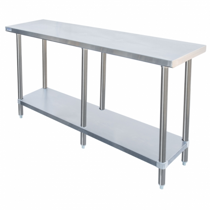 GSW Premium Work Table - All Stainless Steel Flat Top