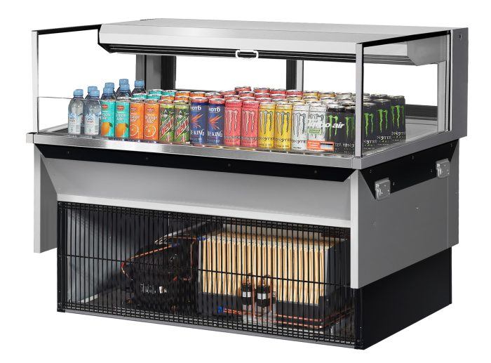 Turbo Air TOM-48L-UFD-S-1SI-N Drop-In Horizontal Open Display Case, 6.3 cu. ft.