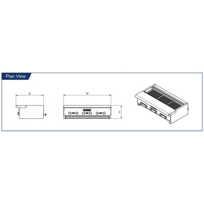 Counter Top Char-Rock Gas Kebob Broiler