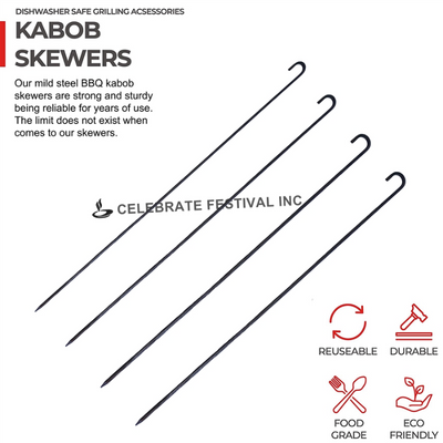 Mild Steel (Iron) BBQ SKEWERS - SQUARE (RECTANGLE), Options 3,4,6,8 & 10 MM thickness