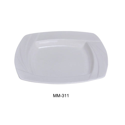 Yanco MM-311 11" Square Pasta Bowl 24 Oz, Bone White, Pack of 12 (1 Dz )