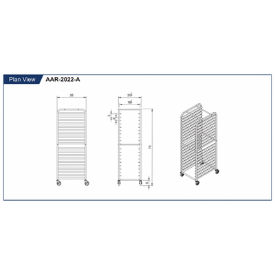 GSW Knock-Down Aluminum Bun Pan Rack
